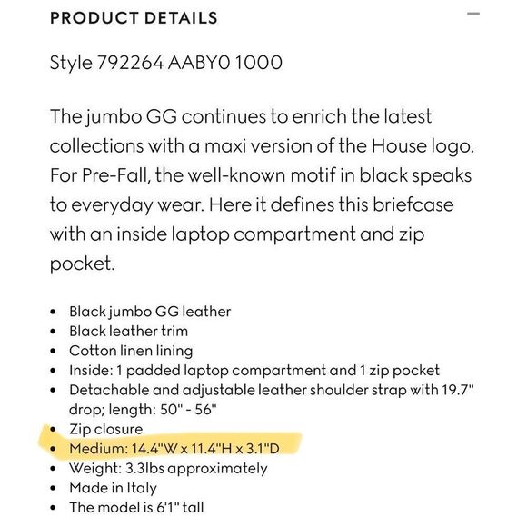 Brand New - Gucci Jumbo GG Briefcase - Black
1️⃣7️⃣0️⃣0️⃣ - Picture 7 of 7